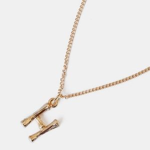 Letter "H" Pendant Necklace
